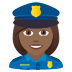 👮🏾‍♀️ woman police officer: medium-dark skin tone display on JoyPixels